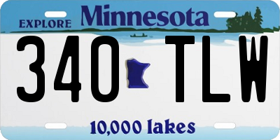 MN license plate 340TLW