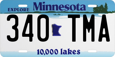 MN license plate 340TMA