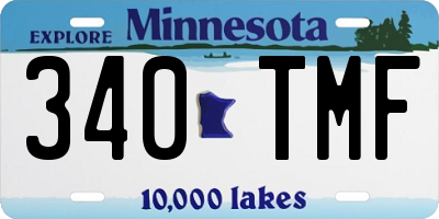 MN license plate 340TMF