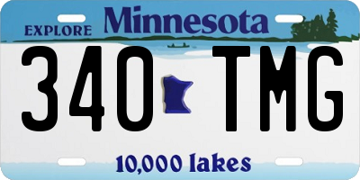 MN license plate 340TMG