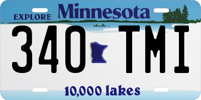 MN license plate 340TMI