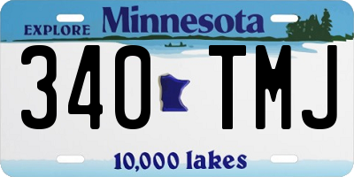 MN license plate 340TMJ