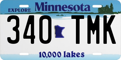 MN license plate 340TMK