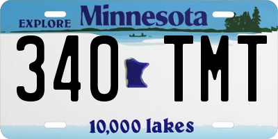 MN license plate 340TMT