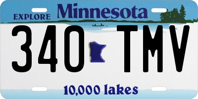 MN license plate 340TMV