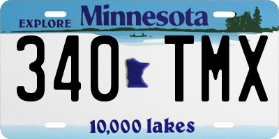 MN license plate 340TMX