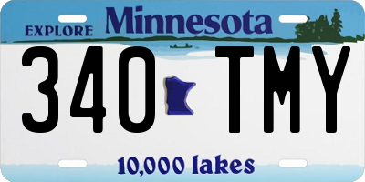 MN license plate 340TMY