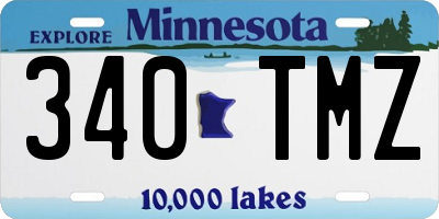 MN license plate 340TMZ