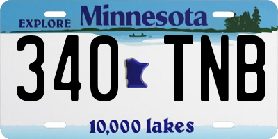 MN license plate 340TNB
