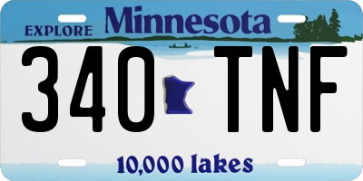 MN license plate 340TNF