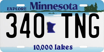 MN license plate 340TNG