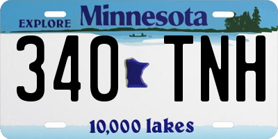 MN license plate 340TNH