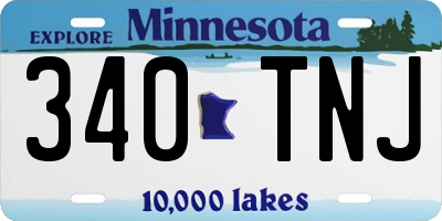 MN license plate 340TNJ