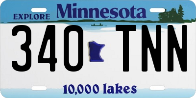 MN license plate 340TNN