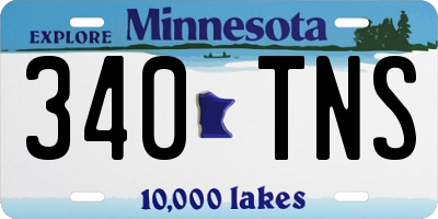 MN license plate 340TNS