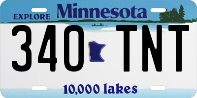 MN license plate 340TNT
