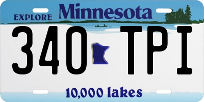MN license plate 340TPI