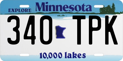 MN license plate 340TPK