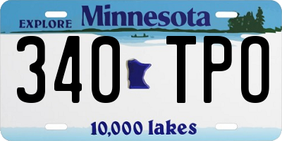 MN license plate 340TPO