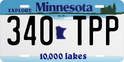 MN license plate 340TPP