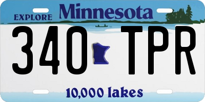MN license plate 340TPR