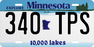 MN license plate 340TPS