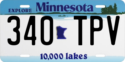 MN license plate 340TPV