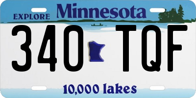MN license plate 340TQF