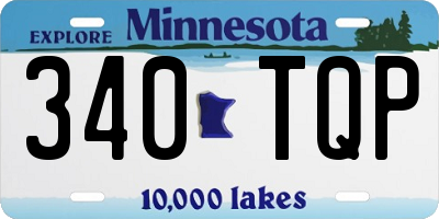 MN license plate 340TQP
