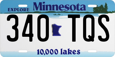 MN license plate 340TQS