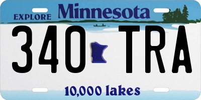 MN license plate 340TRA