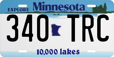 MN license plate 340TRC