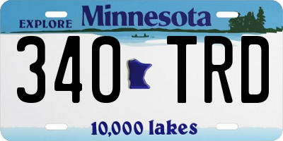 MN license plate 340TRD