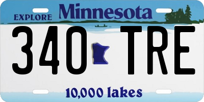 MN license plate 340TRE