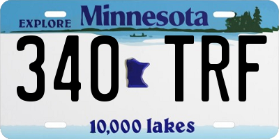 MN license plate 340TRF