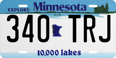 MN license plate 340TRJ