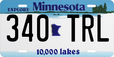 MN license plate 340TRL