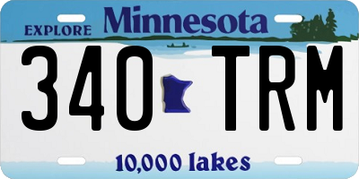 MN license plate 340TRM