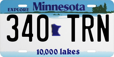 MN license plate 340TRN