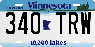 MN license plate 340TRW