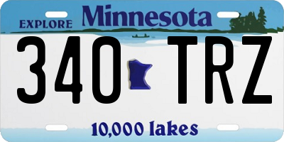 MN license plate 340TRZ