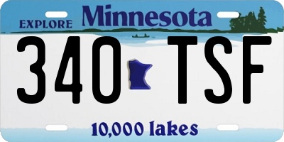 MN license plate 340TSF