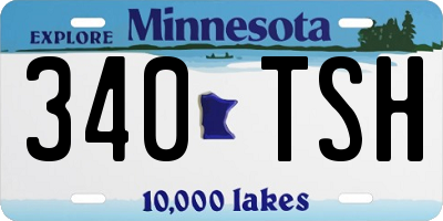 MN license plate 340TSH