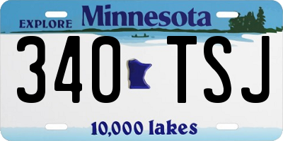 MN license plate 340TSJ