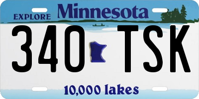 MN license plate 340TSK