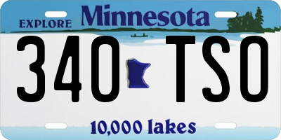 MN license plate 340TSO