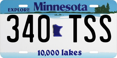 MN license plate 340TSS