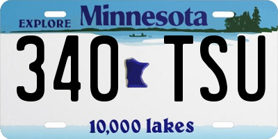 MN license plate 340TSU