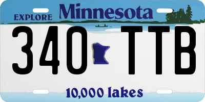 MN license plate 340TTB