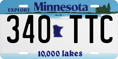 MN license plate 340TTC